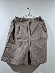 Stylish Brown Linen Shorts for womens