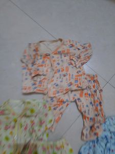 Baby Cotton Night Suit 3 Pairs