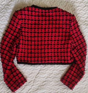 Chic Plaid Tweed Cropped Coat