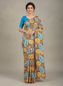 Floral Print Saree with Blouse