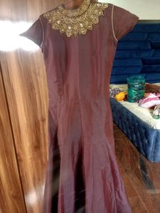 Elegant Maroon Ethnic Gown