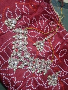 Elegant Kundan &amp; Pearl Jewellery Set😍