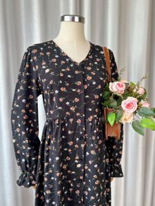 Chic Floral Print Midi Dress