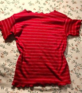 Striped Crop tee 🍒