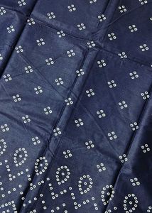 Navy Blue Bandhani Dress Material