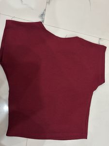 Chic Burgundy Wrap Top