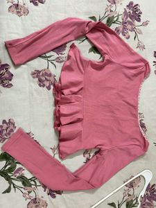 Cute Pink Peplum Top