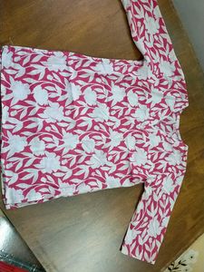 Vibrant Pink Floral Kurta