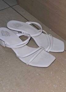 White Strappy Flats