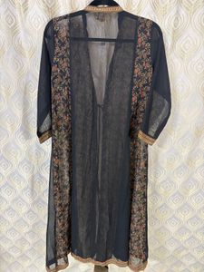 Elegant Black Floral Kurta Set