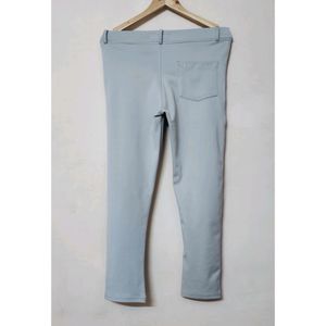 Men's Light Grey Cotton lycra Formal Pant