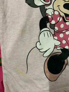 Cute Mickey Mouse Half Sleeve Tshirt