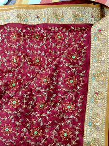 maroon/burgundy red festive saree!