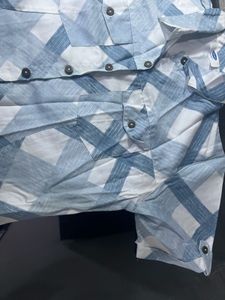 Stylish Blue &amp; White Plaid Shirt