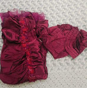 Maroon Embellished Gown