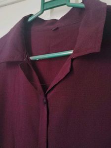 Stylish Purple Button-Up Shirt