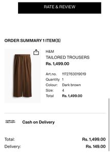 H&amp;M Brown Wide-Leg Trousers