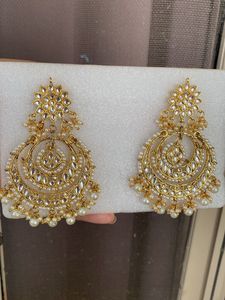 Exquisite Pearl &amp; Kundan Earrings