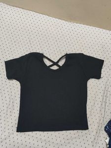 Black Top with Criss-Cross Back