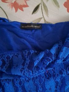 Royal Blue Lace Sheath Dress