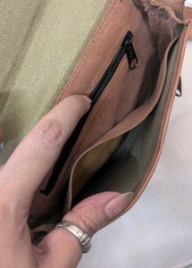 100% Genuine Camel Leather Boho Style Sling Bag