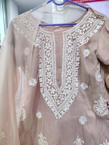 Elegant Chikankari Kurta Set with Dupatta