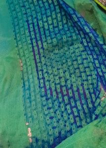 Golden💙Blue 💙Brasso Saree