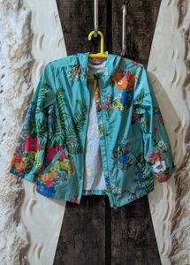 Bright Floral raincoat for 7yrs kids✨