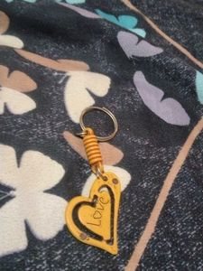 Cute Orange Teddy Bear Keychain