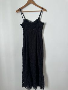 Elegant Black Lace Slip Dress