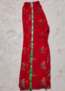 Red Printed Palazzo Pants