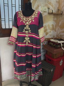 Anarkali Embroidered Kurta With Dupatta