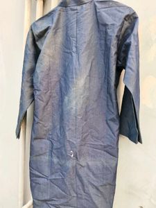Embroidered Denim Kurta
