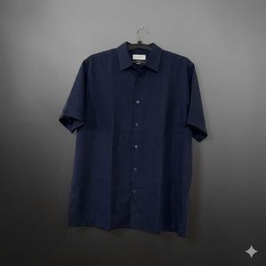 Men's Navy Blue Short Sleeve Shirt