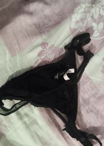 Sparkly Black Thong