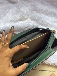 Green stylish  Embossed Chain Bag