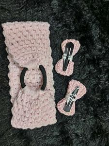crochet hair band and pins combo ❣️