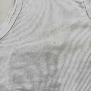 White 🤎Ribbed Crop Tank Top