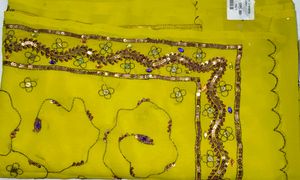 vintage  y2k full sequins lime yellow