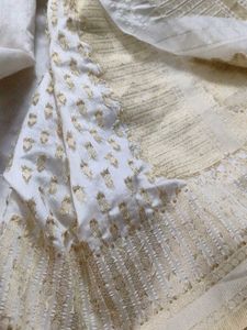Elegant Cream Silk Saree