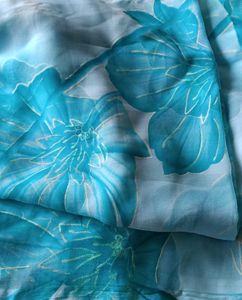 Beautiful Blue Floral Saree