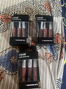 Lakme Liquid Lipstick Trio - Brownie Bite