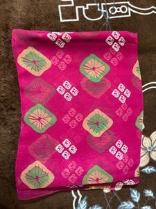 rose colour fully light weight saree with blouse