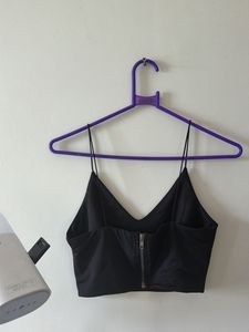 Classic Black Spaghetti Strap Crop Top