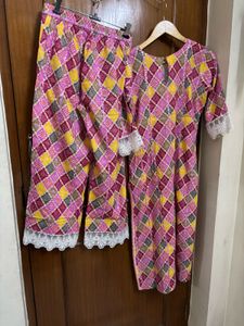 2Pc Ethnic Multicoloured Suit Set