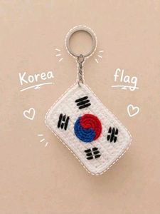 Handmade Korea Flag Keychain