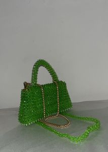 Sparkling Green Beaded Handbag