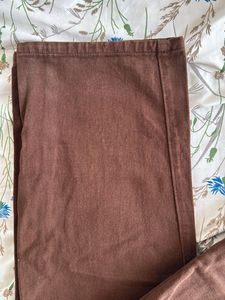 Brown straight leg Denim Jeans