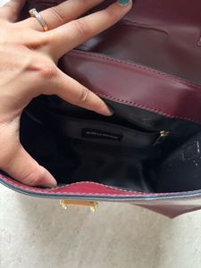 Chic Burgundy Top Handle Bag