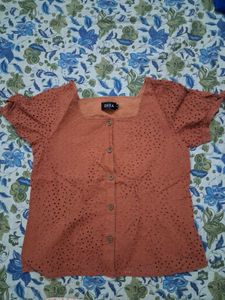 DITA Eyelet Square Neck Top